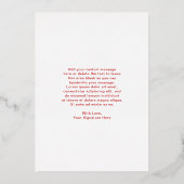 Vintage kerstkerstmis folie feestdagenkaart (Achterkant)