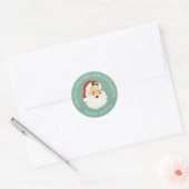 Vintage kerstkerstmis ronde sticker (Envelop)
