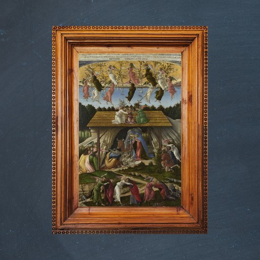 Vintage kerstkerststal Sandro Botticelli Poster