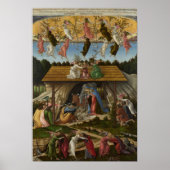 Vintage kerstkerststal Sandro Botticelli Poster (Voorkant)