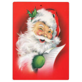 Vintage Kerstkerstwinnaar Klembord (Achterkant)