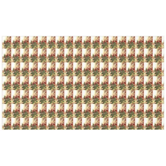 Vintage Kerstkerub Tafelkleed (Voorkant (Horizontaal))