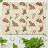 Vintage-kerstkeukenhanddoeken Theedoek (Gevouwen)