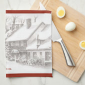 Vintage-kerstkeukenhanddoeken Theedoek (Quarter Fold)