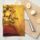 Vintage-kerstkeukenhanddoeken Theedoek (Quarter Fold)