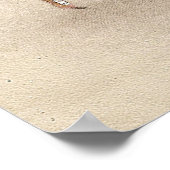 Vintage kerstkind en hertenfeestdag poster (Hoek)