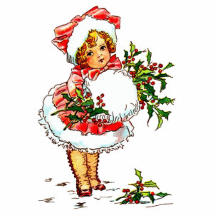 Vintage-kerstkind Fotobeeldje Ornament