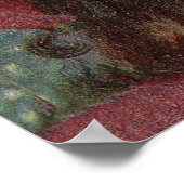 Vintage kerstkind Kunst rood Victoriaans dress Poster (Hoek)