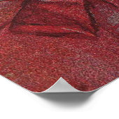 Vintage kerstkind met rood Victoriaans dress Poster (Hoek)