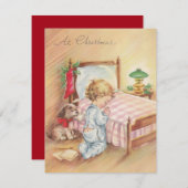 Vintage Kerstkind Prachtig Feestdagenkaart (Voorkant / Achterkant)