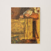 Vintage kerstkinderen die wachten op kerstmis legpuzzel (Verticaal)