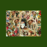 Vintage kerstkinderen Ontkoppelen van weefselpapie Tissuepapier<br><div class="desc">Collage van kerstkinderen met de intage-pagina Weefselpapier</div>