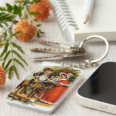 Vintage kerstkinderen sleutelhanger (Voorkant Rechts)
