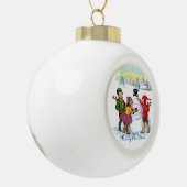 Vintage-kerstkinderen, Snowman Keramische Bal Ornament (Links)