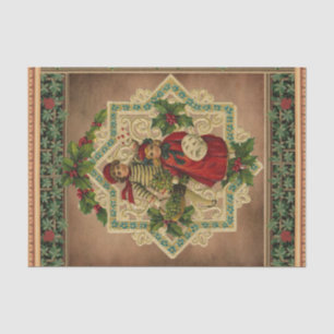 Vintage kerstkinderen tissuepapier