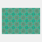 Vintage-kerstkit Kat Clock Cute Inpakpapier Vel (Voorkant)