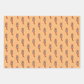 Vintage-kerstkit Kat Clock Cute Inpakpapier Vel (Voorkant 2)