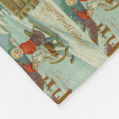 Vintage kerstkleden met kinderen fleece deken (Hoek)
