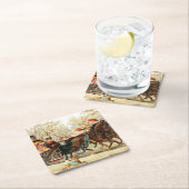 Vintage kerstkledij kartonnen onderzetters (Insitu)