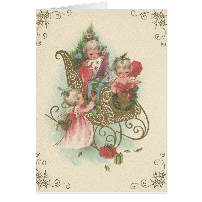 Vintage kerstkledij met Angels (Voorkant)
