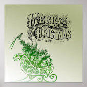 Vintage kerstkledij poster (Voorkant)