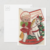 Vintage-kerstkleindoekaart Feestdagenkaart (Voorkant / Achterkant)