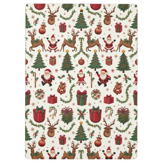 Vintage kerstklembord klembord (Achterkant)