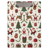 Vintage kerstklembord klembord (Voorkant)