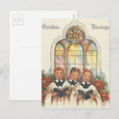 Vintage kerstkoeriersdienst feestdagenkaart (Voorkant / Achterkant)