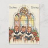 Vintage kerstkoeriersdienst feestdagenkaart (Voorkant)