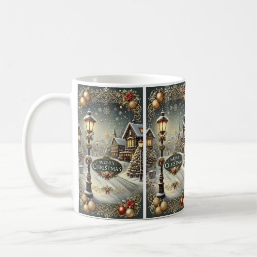 Vintage-kerstkoffie Mok (Links)