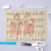 Vintage-kerstkostuums — Knoopblad voor muziek Tissuepapier (Craft)