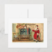 Vintage kerstkousen Briefkaart (Voorkant / Achterkant)