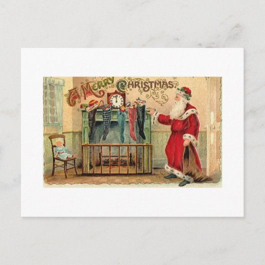 Vintage kerstkousen Briefkaart (Voorkant)