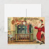 Vintage kerstkousen Briefkaart (Voorkant / Achterkant)