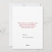 Vintage Kerstkousen op Pine Leaves Bows Feestdagenkaart (Achterkant)