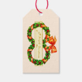 Vintage Kerstkrans Garland Gift Label Label Cadeaulabel (Voorkant)