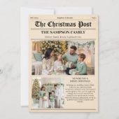 Vintage Kerstkrant Foto Nieuwsbrief Feestdagenkaart (Voorkant)