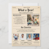 Vintage Kerstkrant Foto Nieuwsbrief Feestdagenkaart (Achterkant)