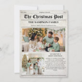 Vintage Kerstkrant Foto Nieuwsbrief Feestdagenkaart (Voorkant)