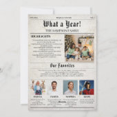 Vintage Kerstkrant Foto Nieuwsbrief Feestdagenkaart (Achterkant)