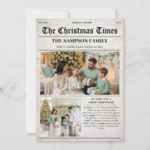 Vintage Kerstkrant Foto Nieuwsbrief