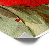 Vintage-kerstkrits Poster (Hoek)