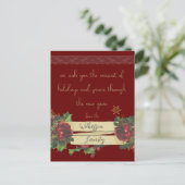 Vintage kerstkunst met Bourgogne Feestdagenkaart (Staand voorkant)