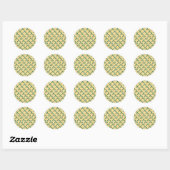 Vintage kerstkunst ronde sticker (Vel)