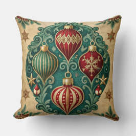 Vintage kerstkussen – Retro Holiday Design Kussen