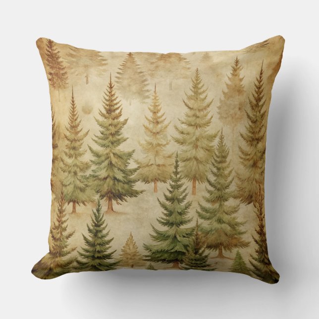 Vintage kerstkussen – Retro Holiday Design Kussen (Voorkant)