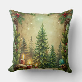 Vintage Kerstkussen – Retro Holiday Design Kussen