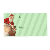 Vintage kerstlabels etiket (Voorkant)