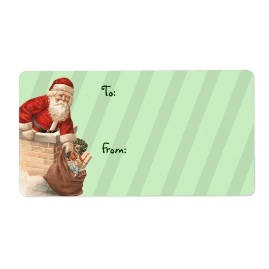 Vintage kerstlabels etiket (Voorkant)